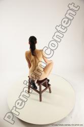 Nude Woman White Sitting poses - ALL Slim long brown Sitting poses - simple Multi angle poses Pinup